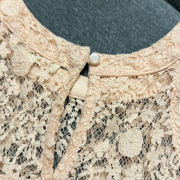 Monteau Peach Color Lace Dress Tank Size L - Picture 3 of 6